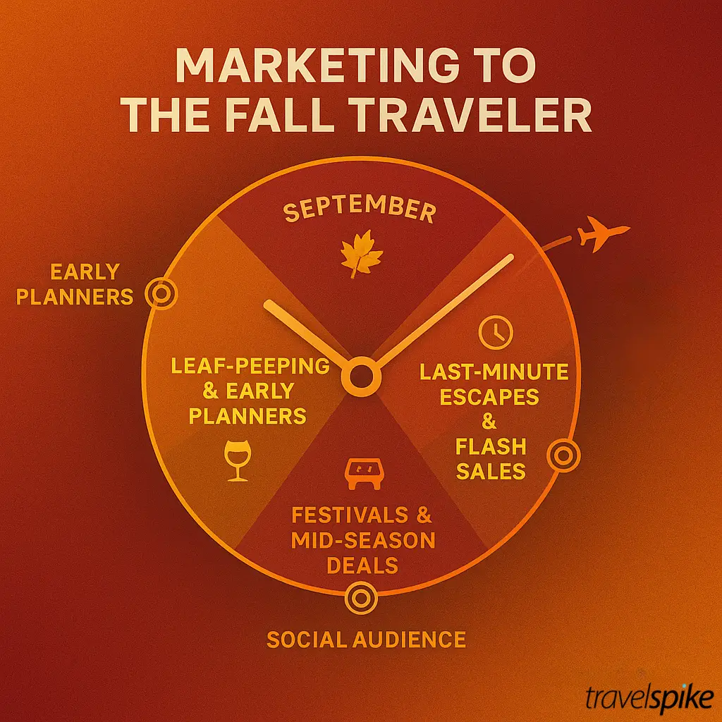 marketing-to-the-fall-traveler–autumn-campaign-strategy–seasonal-travel-marketing–travelspike–travelogic–fall-travel-window–early-planners–flash-sales–audience-segmentation–data-driven-marketing