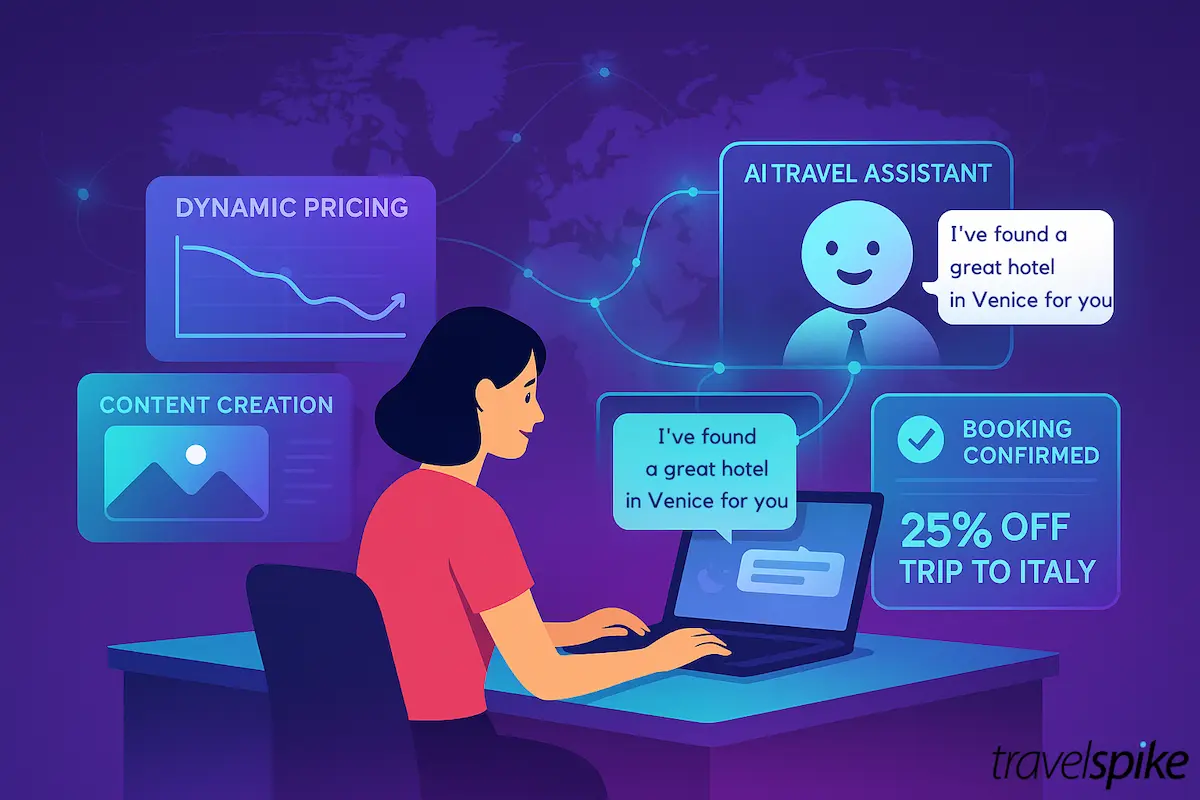 ai-travel-assistant–chatbots–dynamic-pricing–content-creation–travelspike–travelogic–personalized-travel-marketing–machine-learning–ai-engagement–real-time-booking