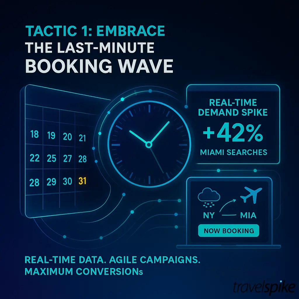 last-minute-travel-bookings–predictive-analytics–travelspike–travelogic–flash-sales–real-time-data–dynamic-campaigns–holiday-travel-marketing–always-on-strategy–demand-forecasting
