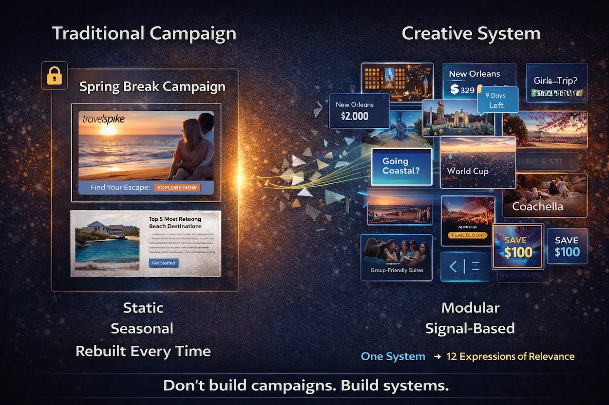 dco-creative-system-vs-traditional-campaign-travel-marketing-modular-dynamic-creative-optimization-intent-based-personalization-2026-strategy