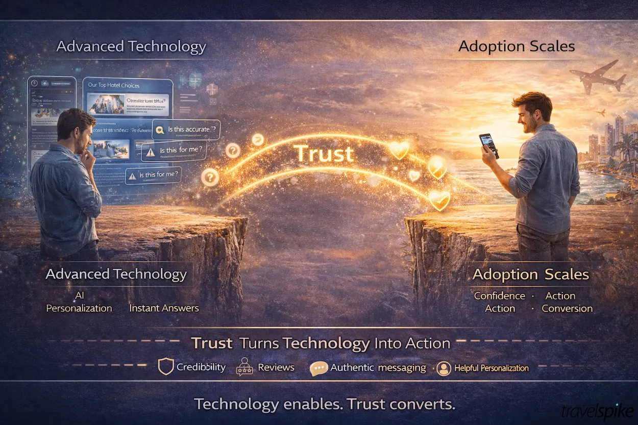 ai-travel-marketing-trust-gap-consumer-confidence-personalization-credibility-adoption-bridge-conversion-2026