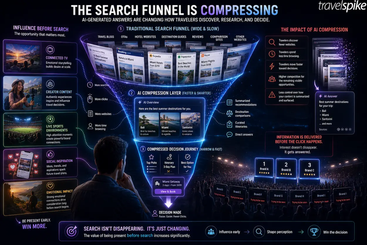 ai-compressed-search-funnel-travel-marketing-ai-generated-answers-search-disruption-pre-search-travel-influence-digital-travel-discovery-2026