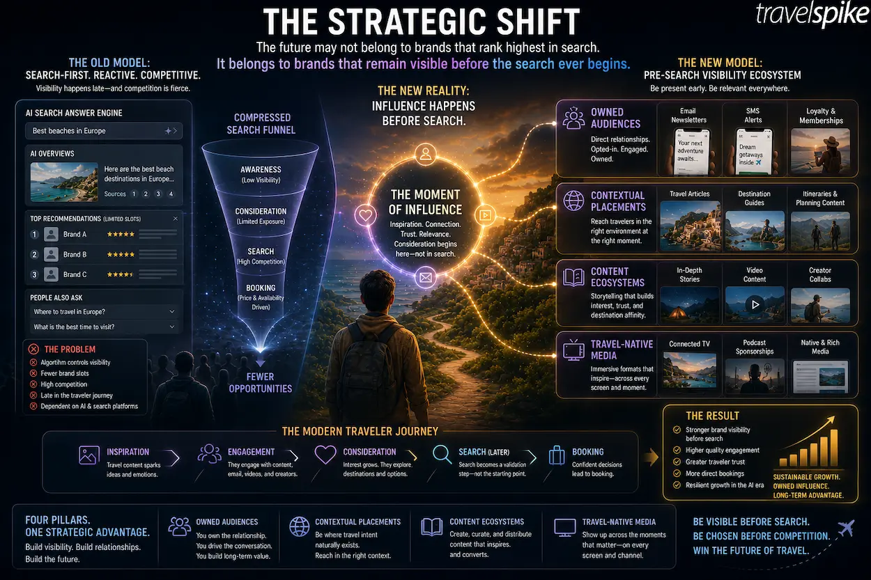 pre-search-travel-influence-owned-audiences-contextual-travel-media-ai-search-disruption-travel-content-ecosystems-future-of-travel-marketing-2026