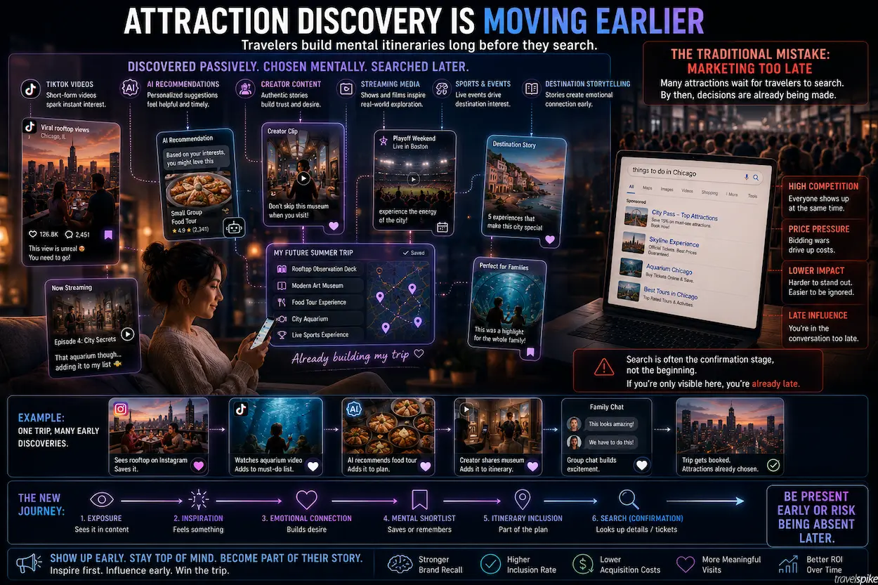 attraction-discovery-before-search-ai-travel-recommendations-tiktok-travel-inspiration-creator-content-travel-itinerary-planning-attraction-marketing-2026