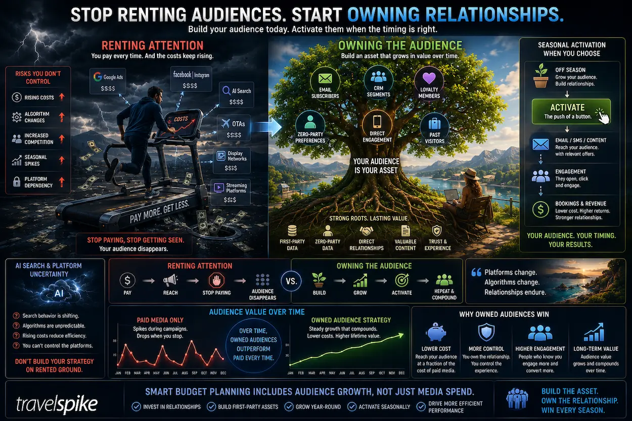 owned-audience-strategy-first-party-data-email-marketing-crm-travel-marketing-zero-party-data-audience-growth-seasonal-tourism-marketing-direct-engagement-strategy-2026