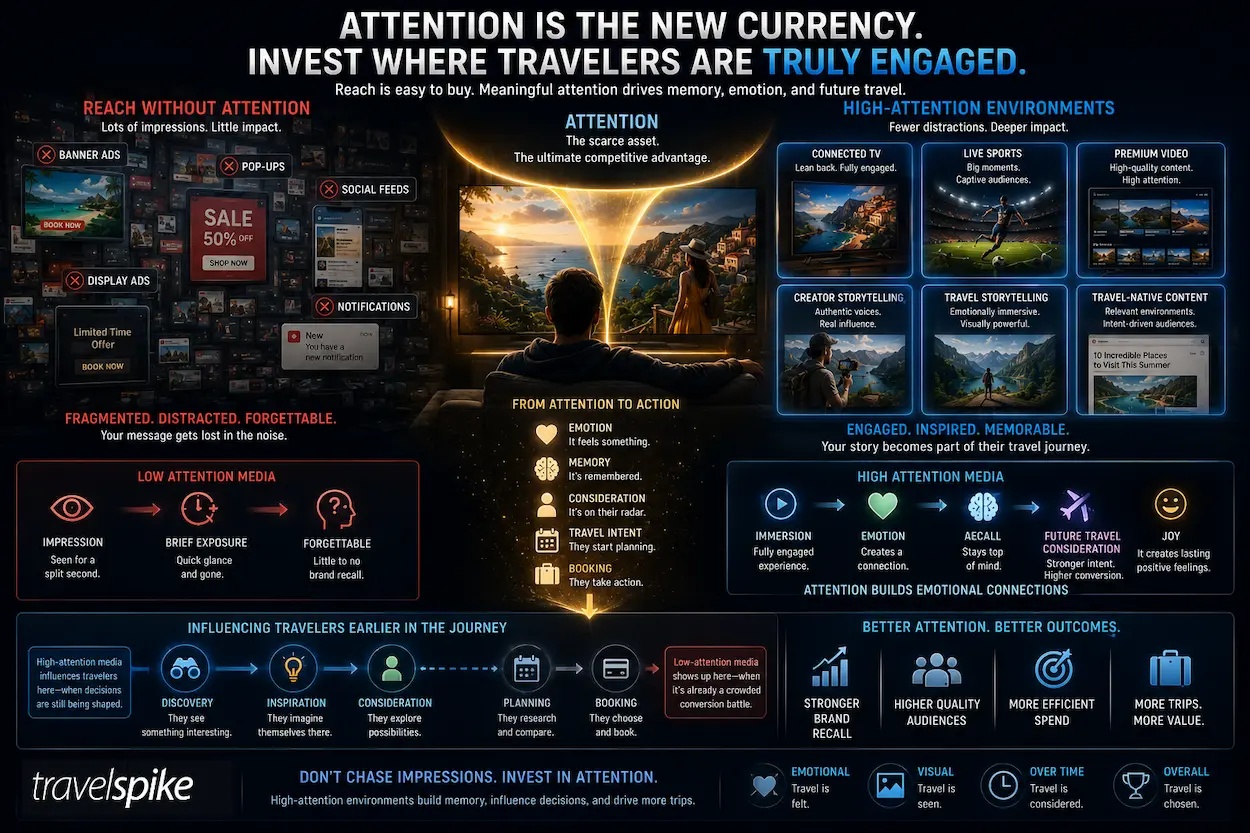 high-attention-media-travel-marketing-connected-tv-live-sports-premium-video-attention-economy-travel-advertising-emotional-storytelling-tourism-marketing-2026