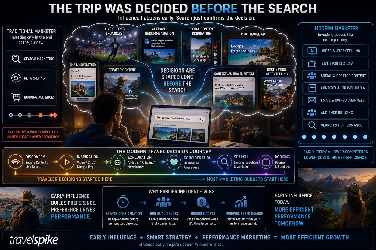 travel-decision-journey-early-influence-ai-discovery-social-media-ctv-live-sports-contextual-travel-marketing-performance-marketing-travel-consideration-2026