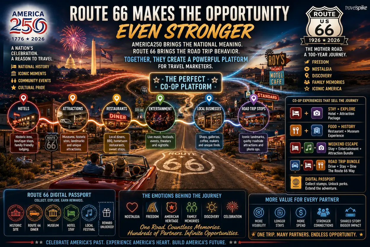 america250-route-66-centennial-road-trip-co-op-marketing-travel-itinerary-hotels-attractions-restaurants-mother-road-tourism-partnerships-american-road-trip-2026