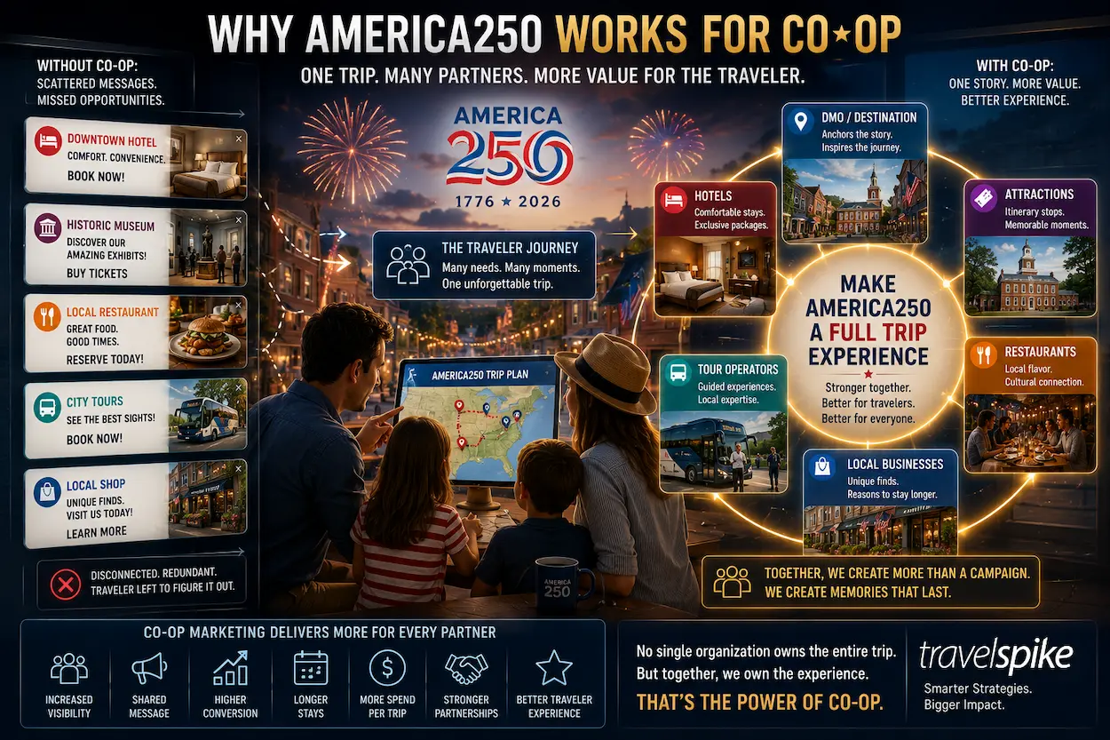 america250-co-op-travel-marketing-destination-partnerships-hotels-attractions-restaurants-family-travel-itinerary-tourism-campaign-strategy-2026