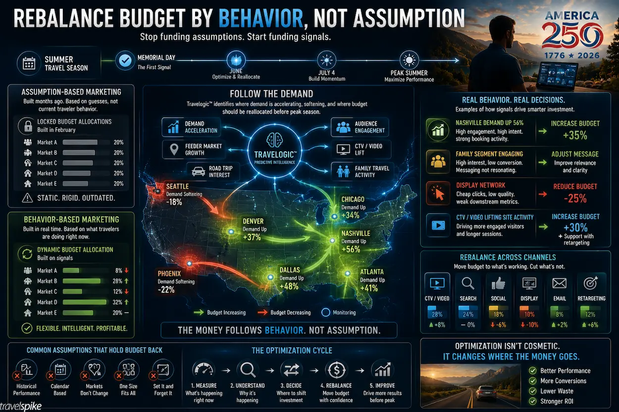 travel-marketing-budget-optimization-feeder-markets-demand-signals-travelogic-predictive-intelligence-summer-travel-media-planning-ctv-retargeting-budget-reallocation-2026