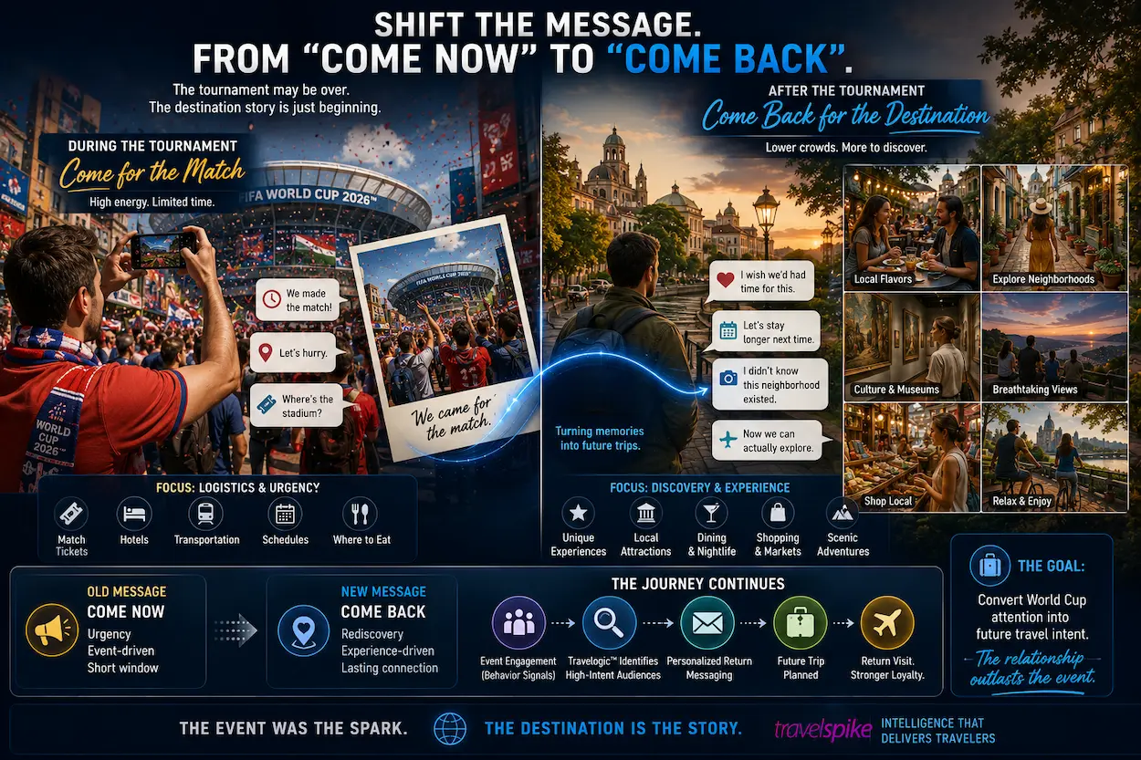 world-cup-post-event-rediscovery-return-travel-host-city-repeat-visitation-destination-storytelling-travelogic-come-back-campaign-future-travel-intent-travel-marketing-2026