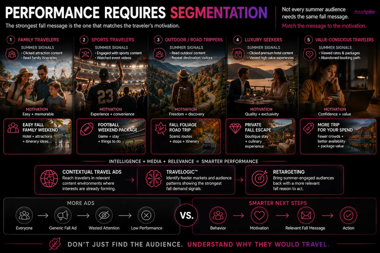 travel-audience-segmentation-shoulder-season-marketing-fall-travel-marketing-travel-performance-strategy-traveler-motivation-contextual-travel-ads-travelogic-travel-retargeting-family-travel-sports-travel-luxury-travel-road-trip-marketing-value-conscious-travelers-travel-personalization-fall-travel-demand