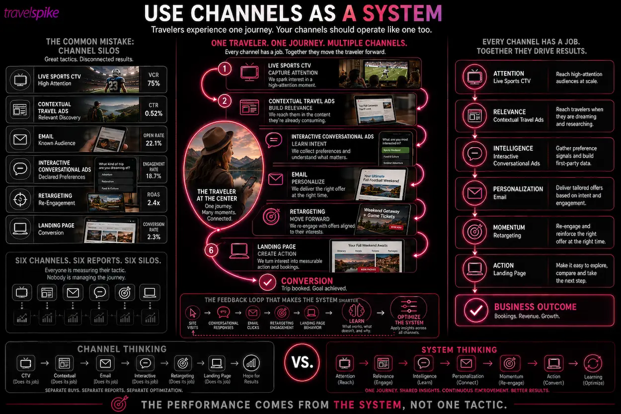 integrated-travel-marketing-cross-channel-travel-marketing-performance-marketing-system-live-sports-CTV-contextual-travel-ads-interactive-conversational-ads-email-marketing-travel-retargeting-travel-landing-pages-traveler-journey-omnichannel-travel-marketing-travel-conversion-strategy-travel-campaign-optimization-performance-advertising