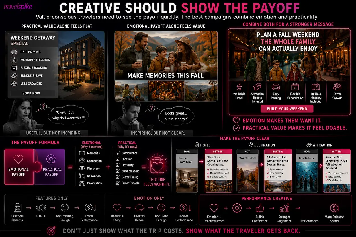 travel-value-marketing-performance-creative-emotional-payoff-practical-payoff-value-conscious-travelers-family-travel-marketing-travel-convenience-flexible-booking-bundled-value-fewer-crowds-destination-marketing-hotel-marketing-attraction-marketing-travel-performance-marketing-travel-value-proposition