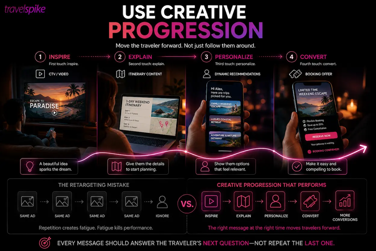 travel-retargeting-creative-progression-travel-performance-marketing-travel-campaign-sequencing-travel-personalization-travel-conversion-optimization-behavior-based-marketing-travel-customer-journey-travel-content-strategy-performance-advertising-travel-marketing-strategy-contextual-retargeting