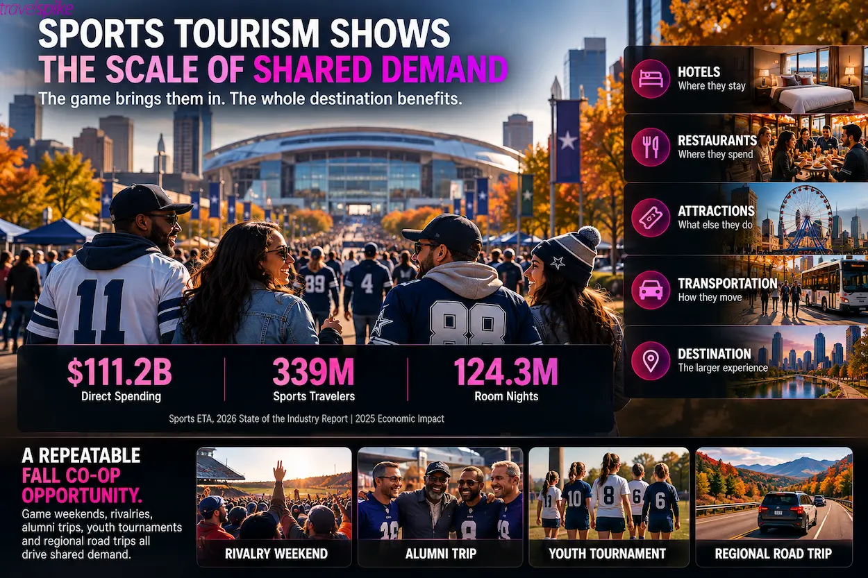 sports-tourism-co-op-marketing-football-weekend-sports-travel-Sports-ETA-sports-tourism-spending-hotel-room-nights-DMO-hotel-restaurant-attraction-transportation-fall-sports-travel-game-weekend-destination-marketing-shared-travel-demand
